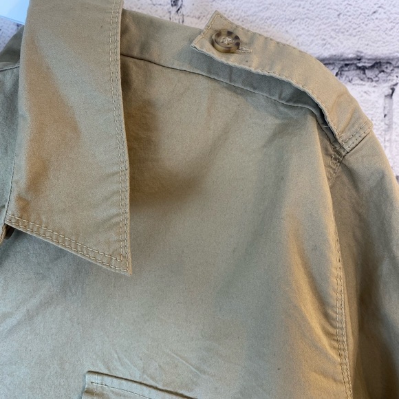 Lane Bryant x Glamour Tan Military Style Safari Button Up Shirt size 22 - Picture 4 of 9